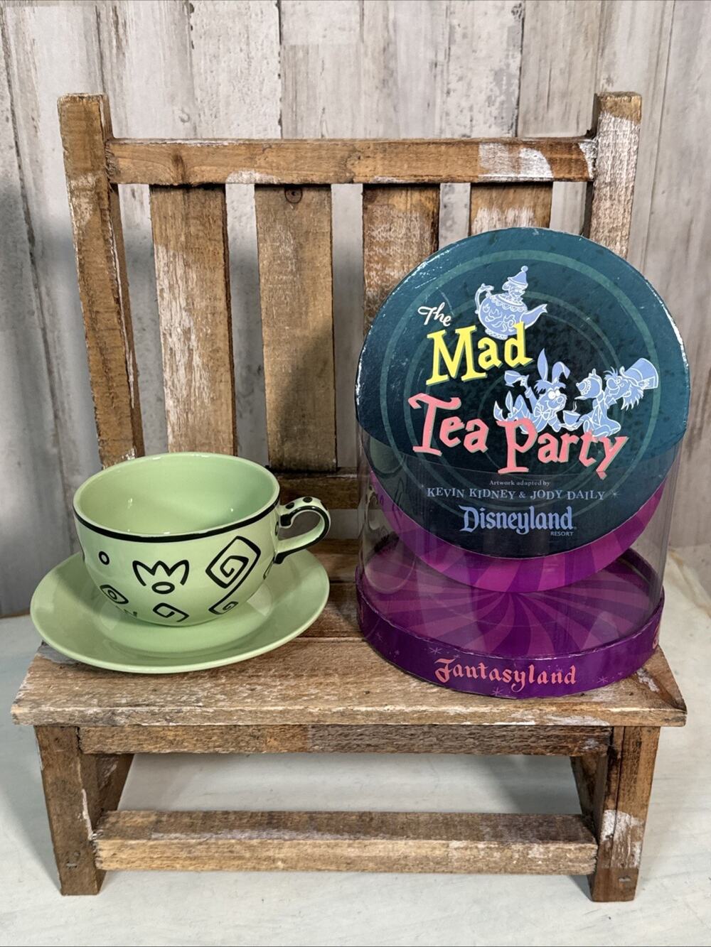 Disney Parks Disneyland Mad Tea Party Kevin Kidney & Jody Daily Cup And Saucer